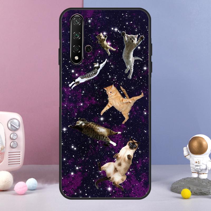 Cat In Space For Huawei Nova 12i 12s 11i 8i 7i 9 10 SE Y60 Y61 Y70 Y72 Y73 Y90 Y91 P20 P30 P40 Lite Case