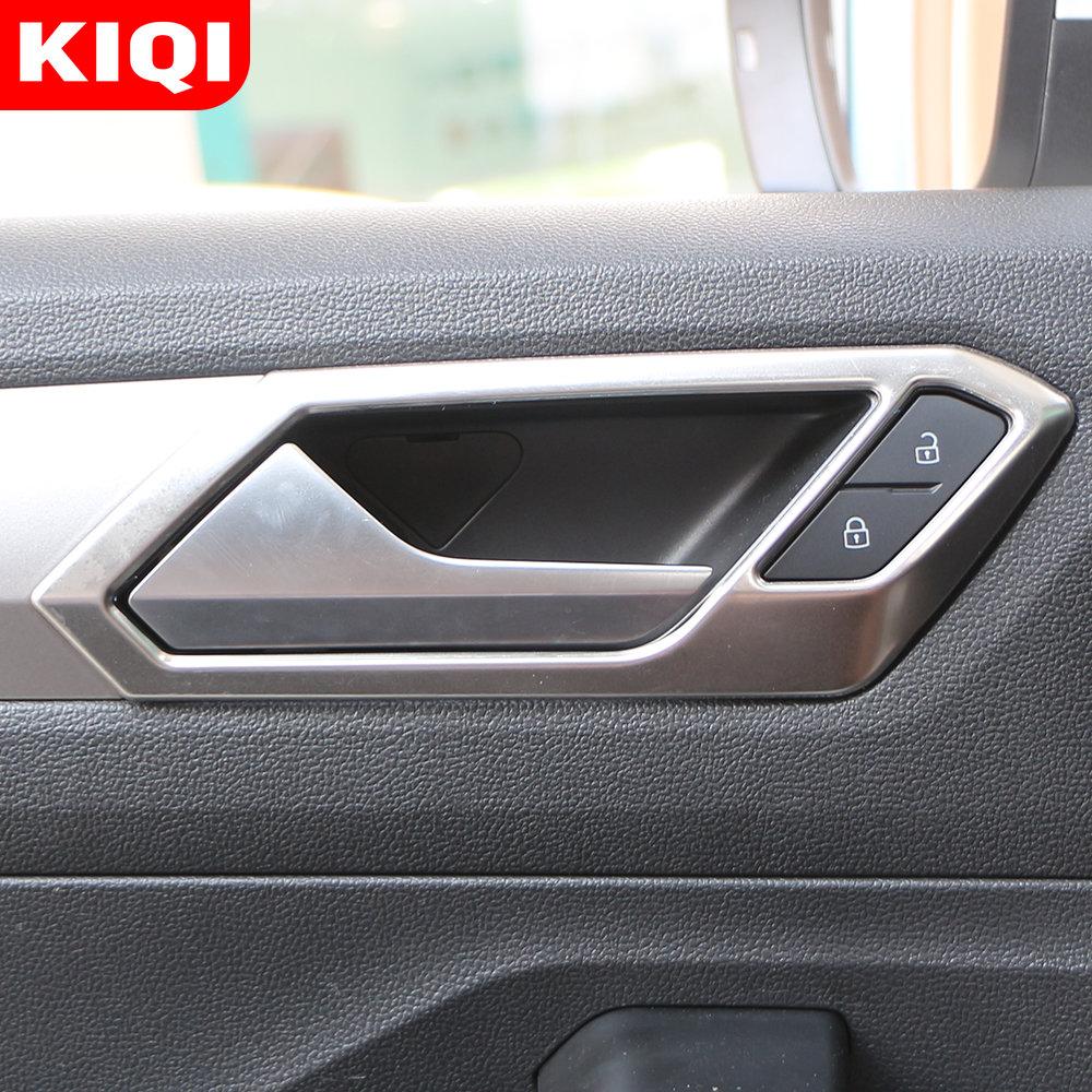 For Volkswagen T-Roc TROC 2018-2023 Stainless Steel Inside Door Handle Bowl Cover Trim Frame Decoration Inner Car
