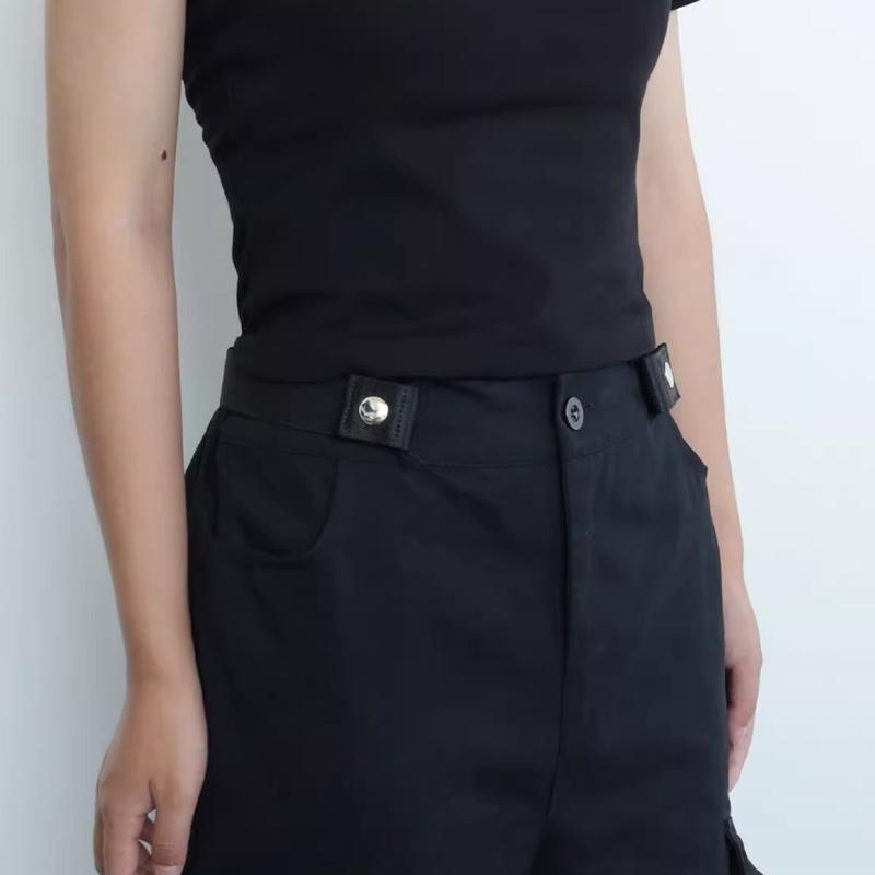 Practical Belt Snap Fastener Elastic Belt Slim Shaping Girdle Belt Adjustable Waist Belt Jeans Waiststrap for All Age