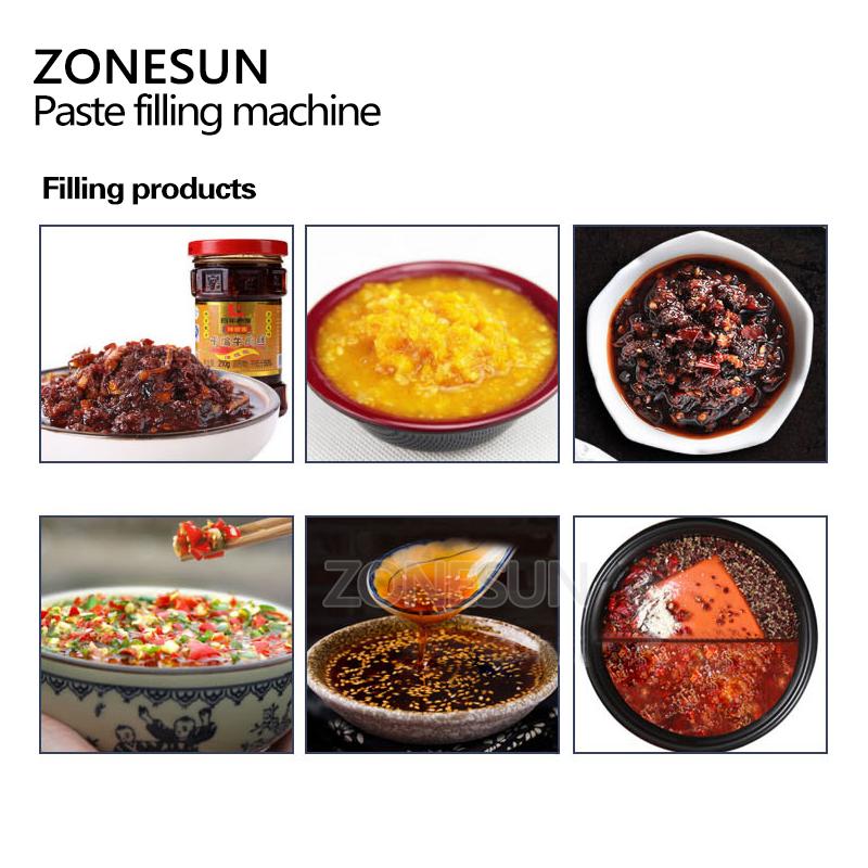 ZONESUN ZS-G1WGU Pneumatic U-Shaped Sauce Filling Machine for 100 to 500 Grams