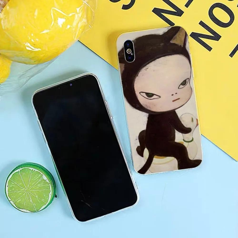 

Yoshitomo Nara Phone Case For Samsung Galaxy S10 S20 S21 S22 S23 S24 FE Plus Ultra Note 20 Silicone Black Soft Cover S23