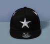Sproutsy Kids' Star Baseball Cap, Cool and Stylish Flat Straight Snapback Cap (Black)