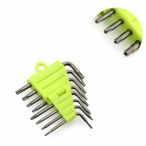 Torx Screwdriver T6 T8 T9 T10 T5 Hexagonal Star Screwdriver with Magnet Hex Lobe Torx Wrench Set L Type Compatible with Tamper-proof Screws Set of 8 P