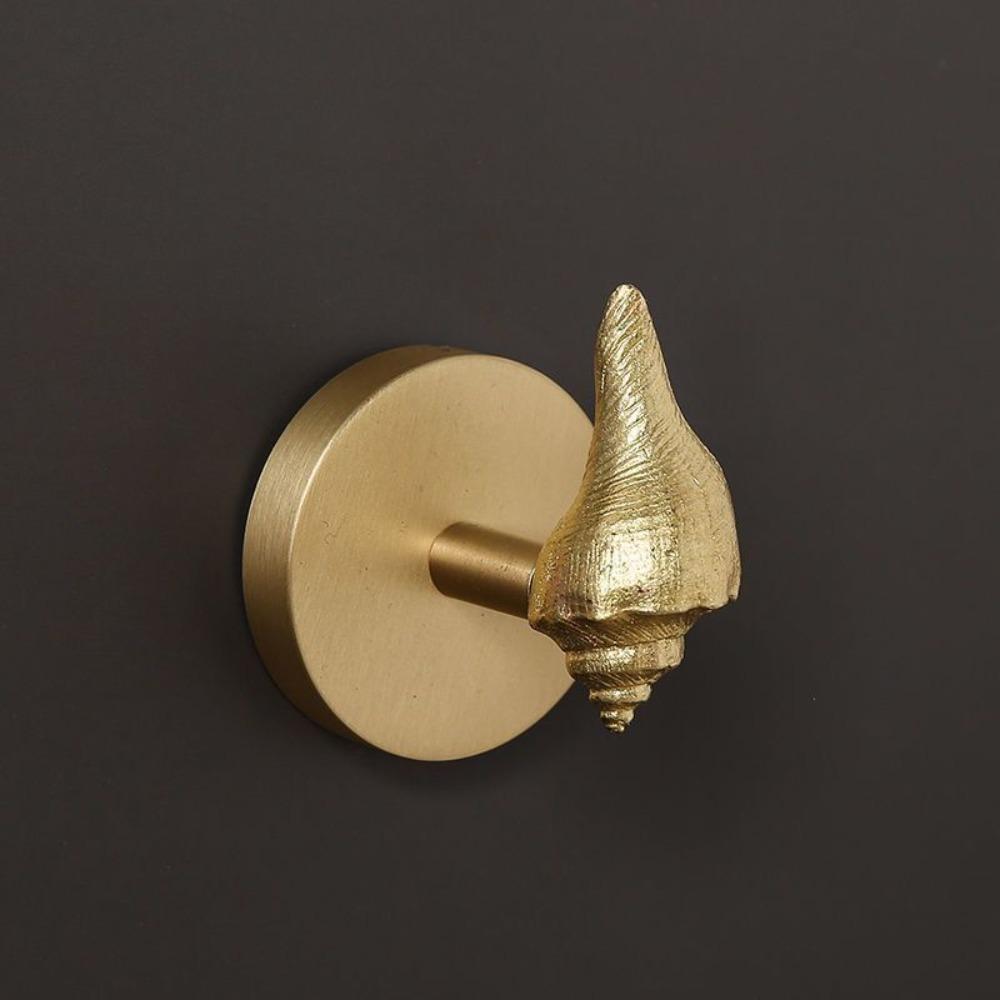 High-Quality Brass Brass Wall Hooks Durable Construction Wall Mounted Hangers  Home Decoration