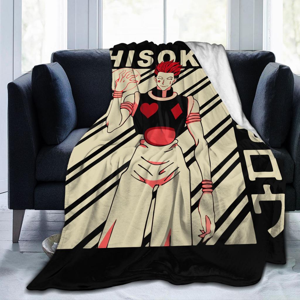 Hunter X Hunter Hisoka Decke Fleece Dekoration Anime Kawaii Manga Super Warme Kuscheldecke für Bettwäsche Auto Tagesdecken