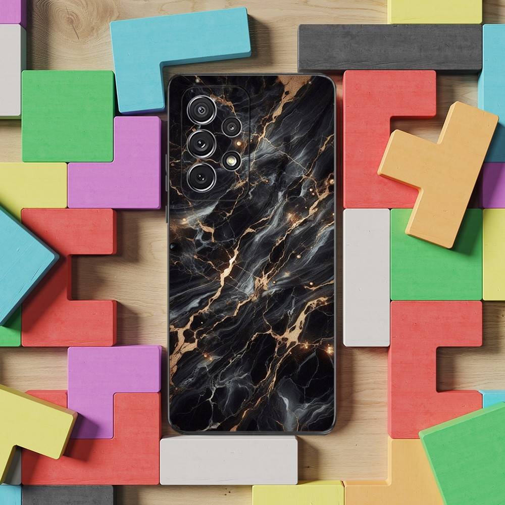 

Black Gold Art Marble Phone For Samsung S22,S25,S24,S23,Ultra,FE,Plus,S21,S20,S10,S9,Lite,Soft Silicone Black SamsungS24plus