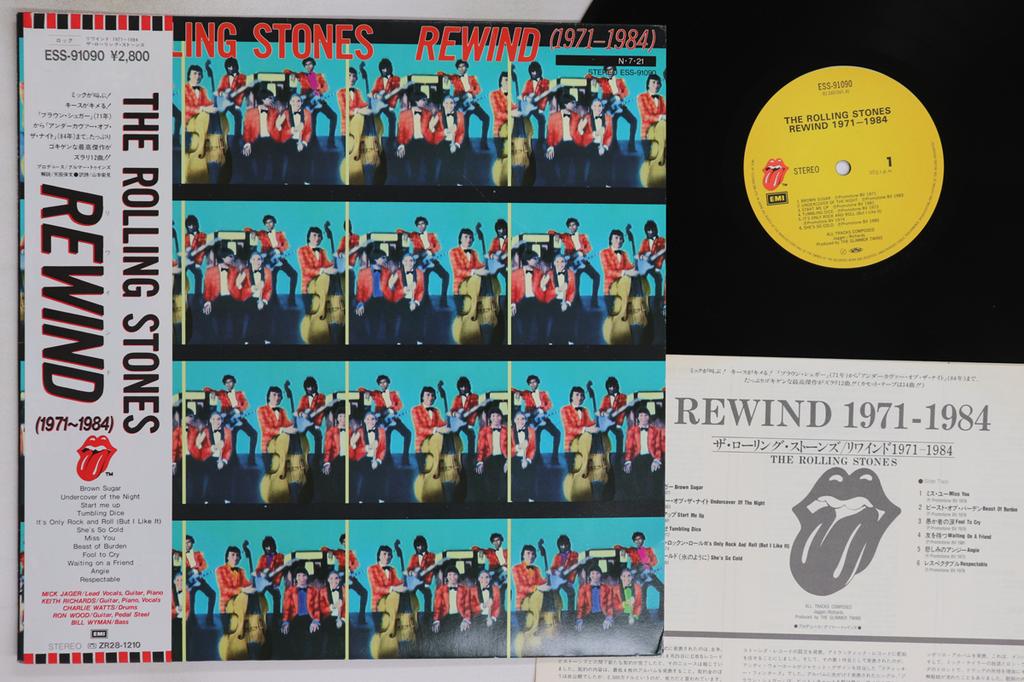 LP Record ROLLING STONES - Rolling Stones Rewind 1971-1984 ESS91090 ROLLING STONES 1984 Japan Obi Rock Used