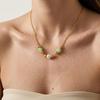 French Candy Color 18K Gold Plated Bead & Pearl Necklace for Women