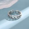 New Personality Chain Retro Simple Personality 925 Sterling Silver Jewelry Braided Exquisite Opening Rings    R086