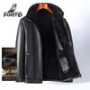 Futing Men's Genuine Goat Leather Fur-Lined Jacket