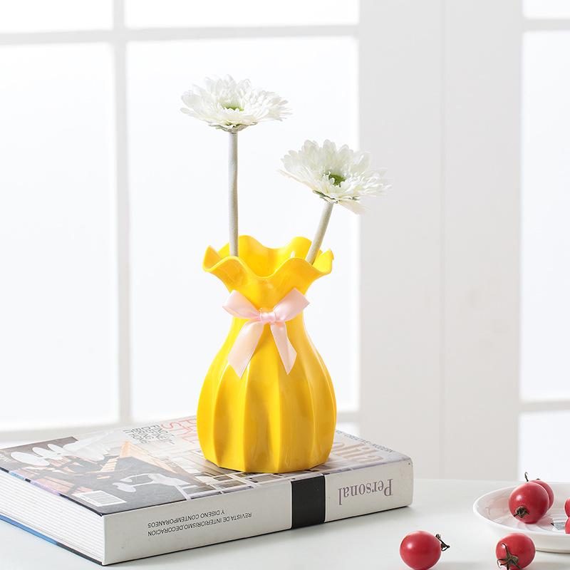 Plastikowy wazon Symulacja kwiatów Suszone kwiaty Kompozycja kwiatowa Salon Jadalnia Stół RTV Dekoracja szafki Mini wazon