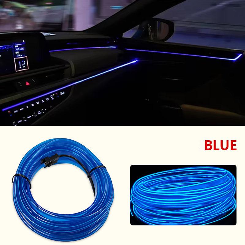 1M/3M/5M LED Car Interior Decoration Light EL Wiring Neon Strip For Auto DIY Flexible Ambient Light USB Party Atmosphere Lamp
