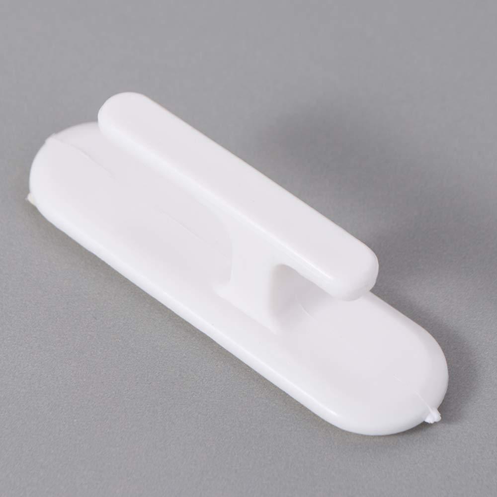 White Adhesive Hook Plastic Blind Cord Holders No Hole Punching Curtain Hooks  Office