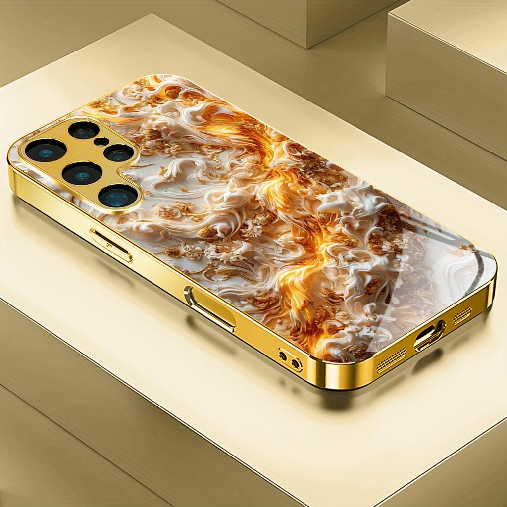Art luxurious High-end PhoneCase Electroplated Glass TPU PhoneCase for Samsung Galaxy S26 S25 S24 S23 S22 S21 FE,Ultra,Plus