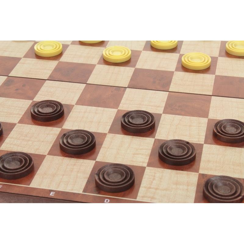 Chess Checkers Magnetic Classic Large Magnet Game 2in1 31x31 Cm