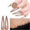Laser champagne Kameleon Negleglitterpulver Speil Holo Laser Krompigment Manikyr Neglekunstdeko