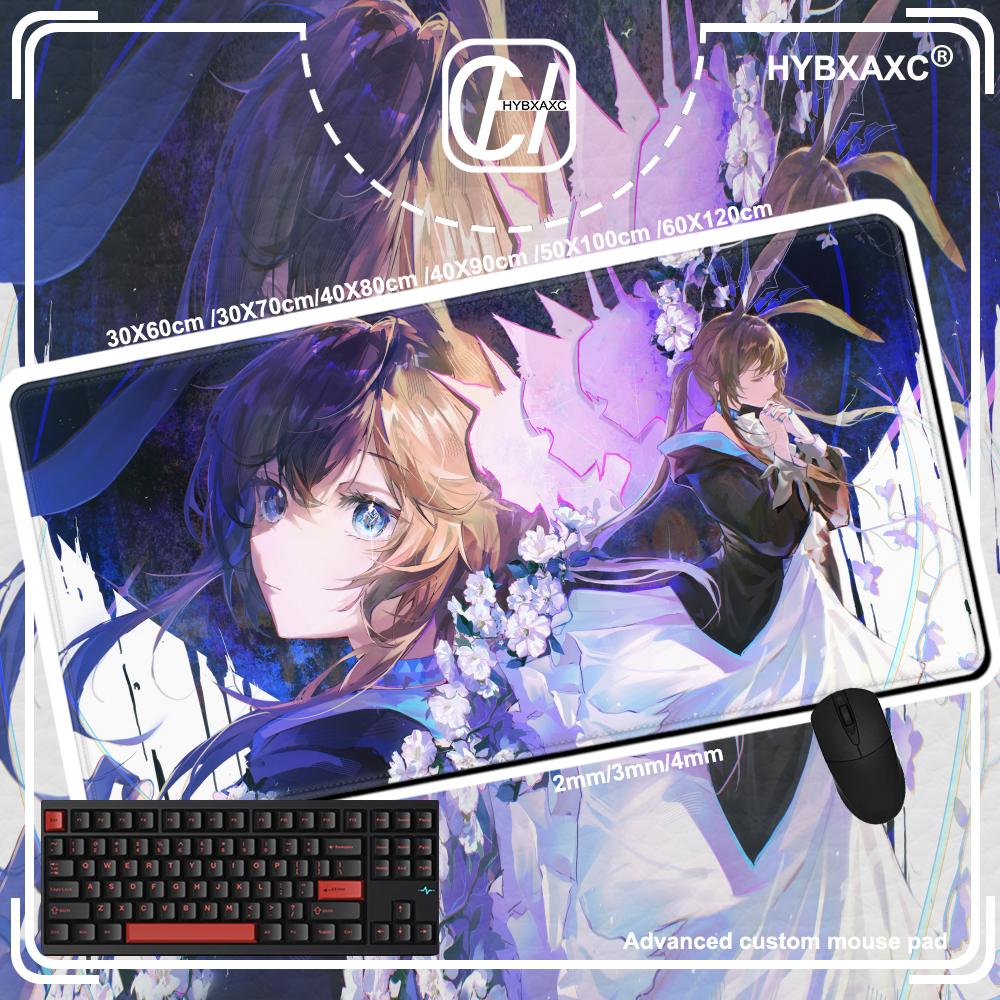 Hybxaxc Amiya Mouse Pad Anime Gamer Computer Accessories Desk Mat Arknights Xxl Playmat Gaming Office Deskmat Large Pc Carpet