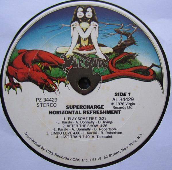 

LP Record SUPERCHARGE (2) - Horizontal Refreshment PZ34429 Virgin 1976 US Rock Used