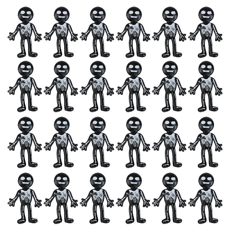 10/30Pcs Scary Halloween Stretchable Skull Skeleton Anti Stress Toy for Kids Birthday Party Favors Halloween Party Pinata Filler