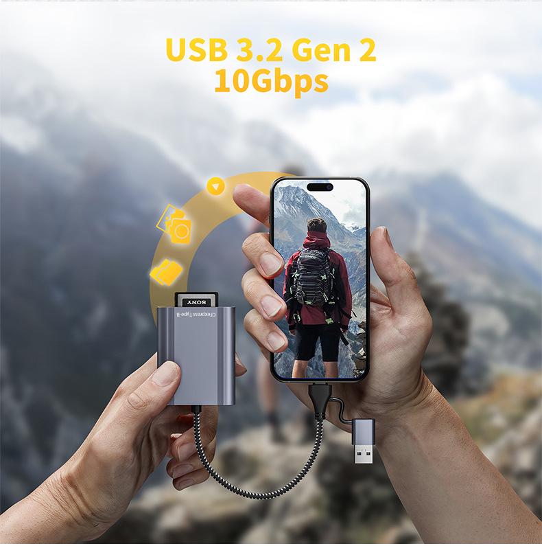 High-Speed CFexpress Type B Card Reader, USB 3.2, 10Gbps