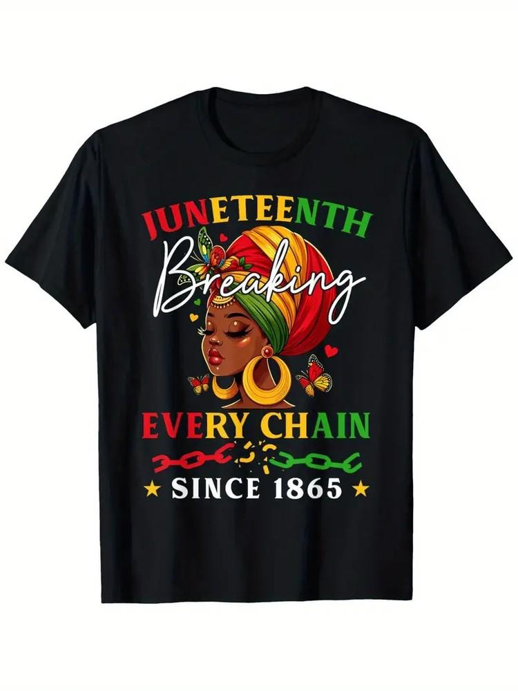 

Juneteenth Women039;s T-ShirtAfrican American Girl Freedom Design 100% Cotton Unisex T-Shirt M