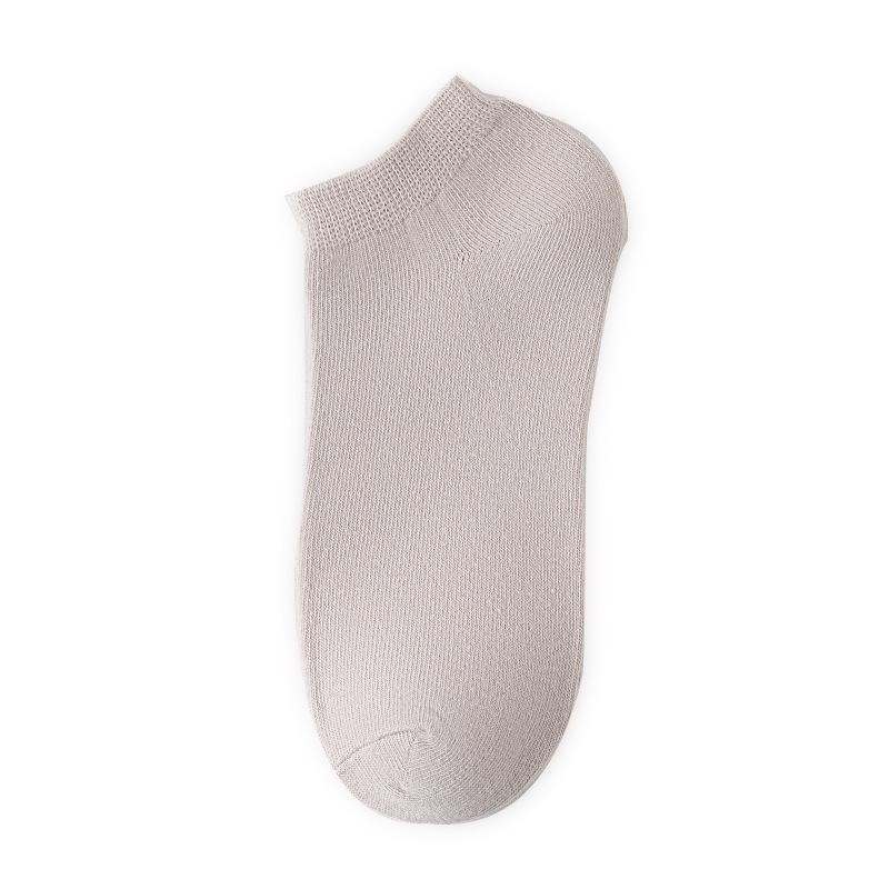 Men's Casual Cotton Ankle Socks: All-Season, Solid Colors, Sweat-Absorbent, Breathable, Non-Slip, Invisible.