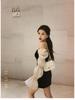 French Chic Puff Sleeve Little Black Dress - Elegant Slimming Style for Women