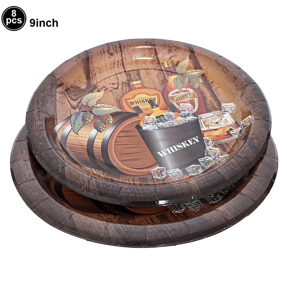 Whiskey Party Decor Whiskey Beer Bottle Glass Cup Balloon Banner Whiskey Honeycomb Table Decor Men Women Birthday Party Supplies
