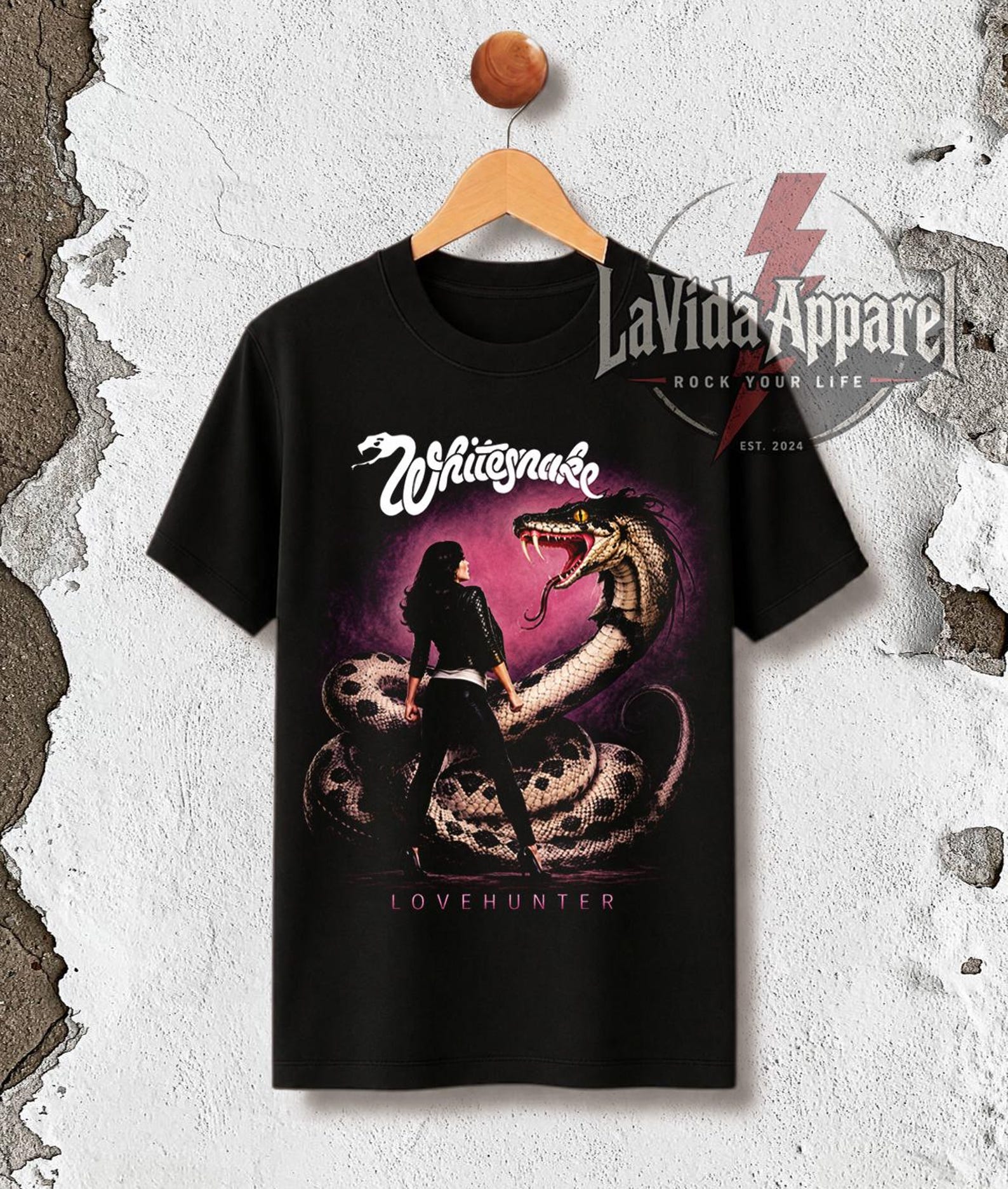 Whitesnake Lovehunter Album T-Shirt – Rock Music Band Merch 4XL