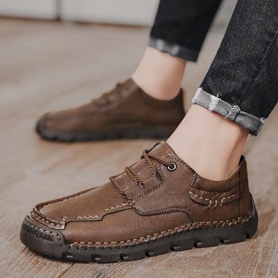 38-48 Men's Plus Size Fashionable Casual Sports Shoes Classic Leather Shoes Handmade Outdoor Casual Leather Shoes
