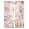 Avocado Green Tropical Leaves Sheer Curtain for Living Room Hall Wall Dress Up  Home Window Supplies Pop Print Tulle Curtains