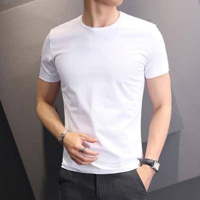 Rundhals Frühling Sommer Dünne Lockere T-Shirts Pullover Schlichtheit Hübsch Einfarbig Bequem Mode Lässig Herrenbekleidung