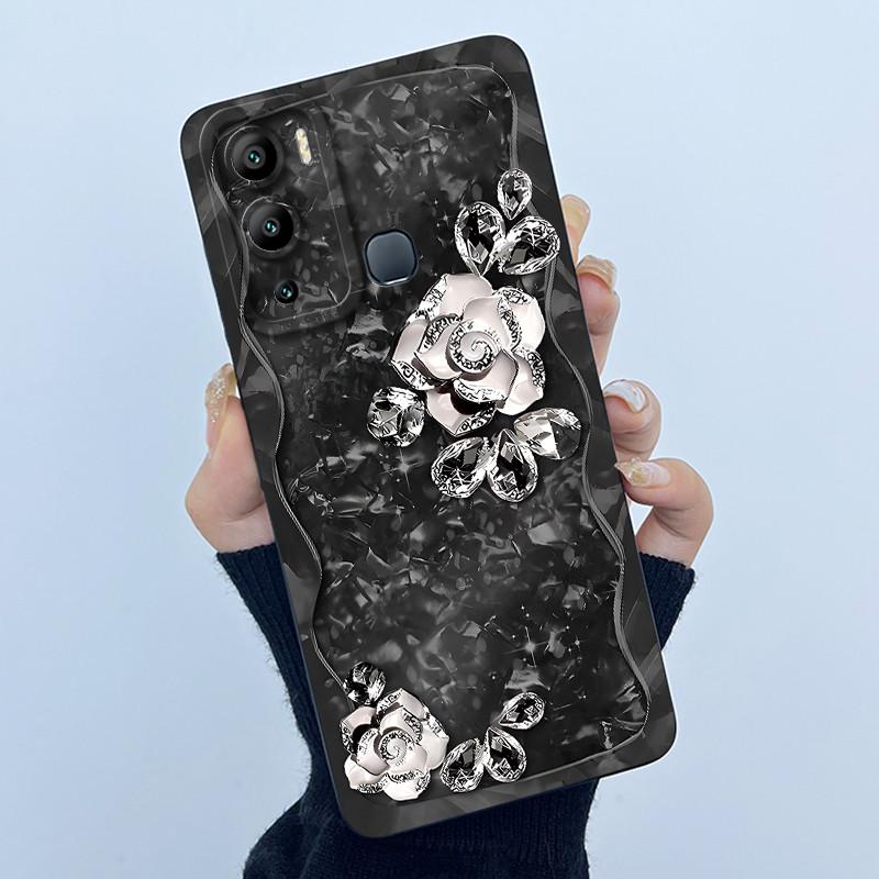 Case for Infinix Hot 12i Hot 12 Play Back Cover Butterfly Flower Soft Silicone Cases for Infinix Hot12i 12Play Hot12 Phone Funda