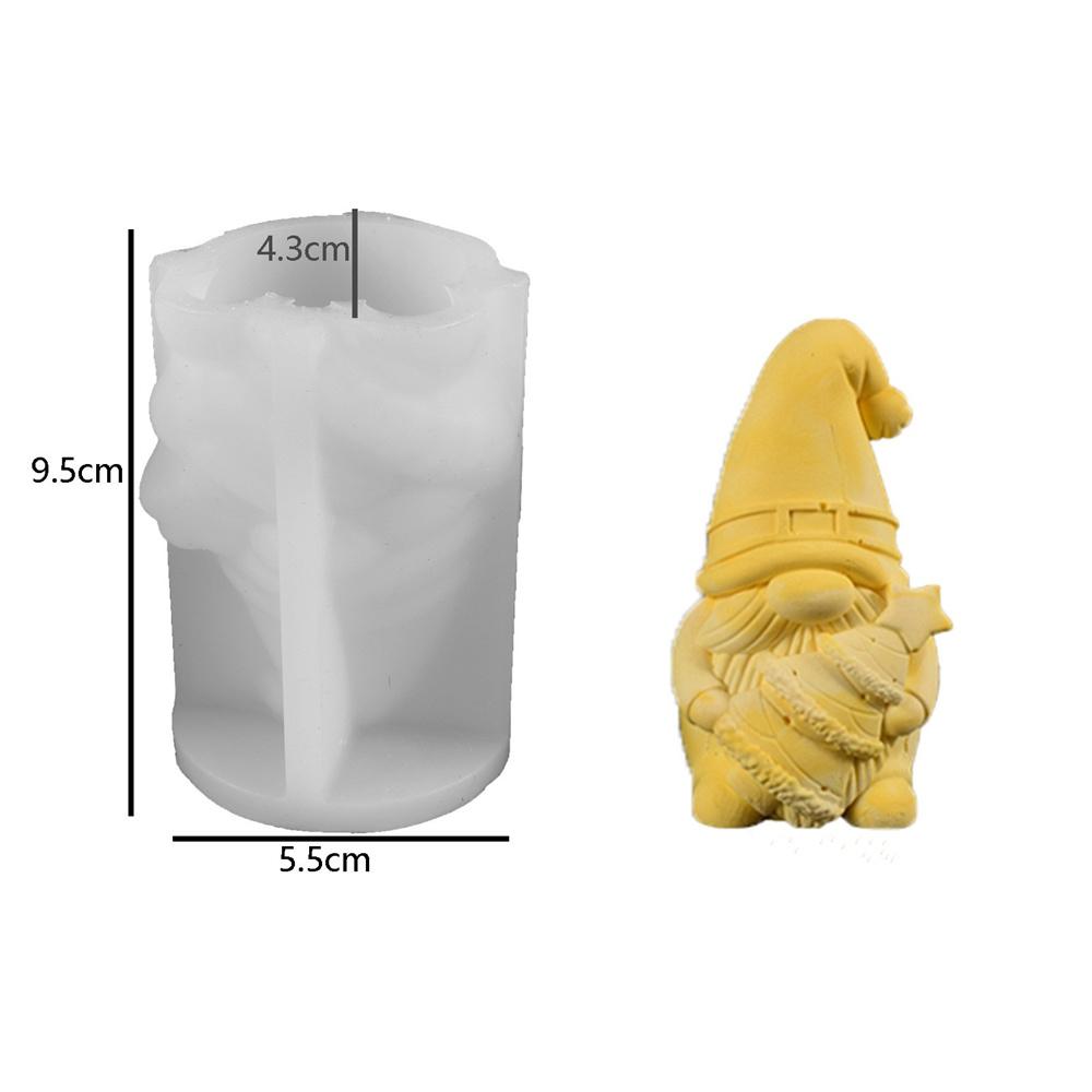 Christmas Dwarf Mold Gnome Silicone Candle Mold DIY Xmas Ornament Supplies Plaster Resin Soap Making Chocolate Ice Baking Tools