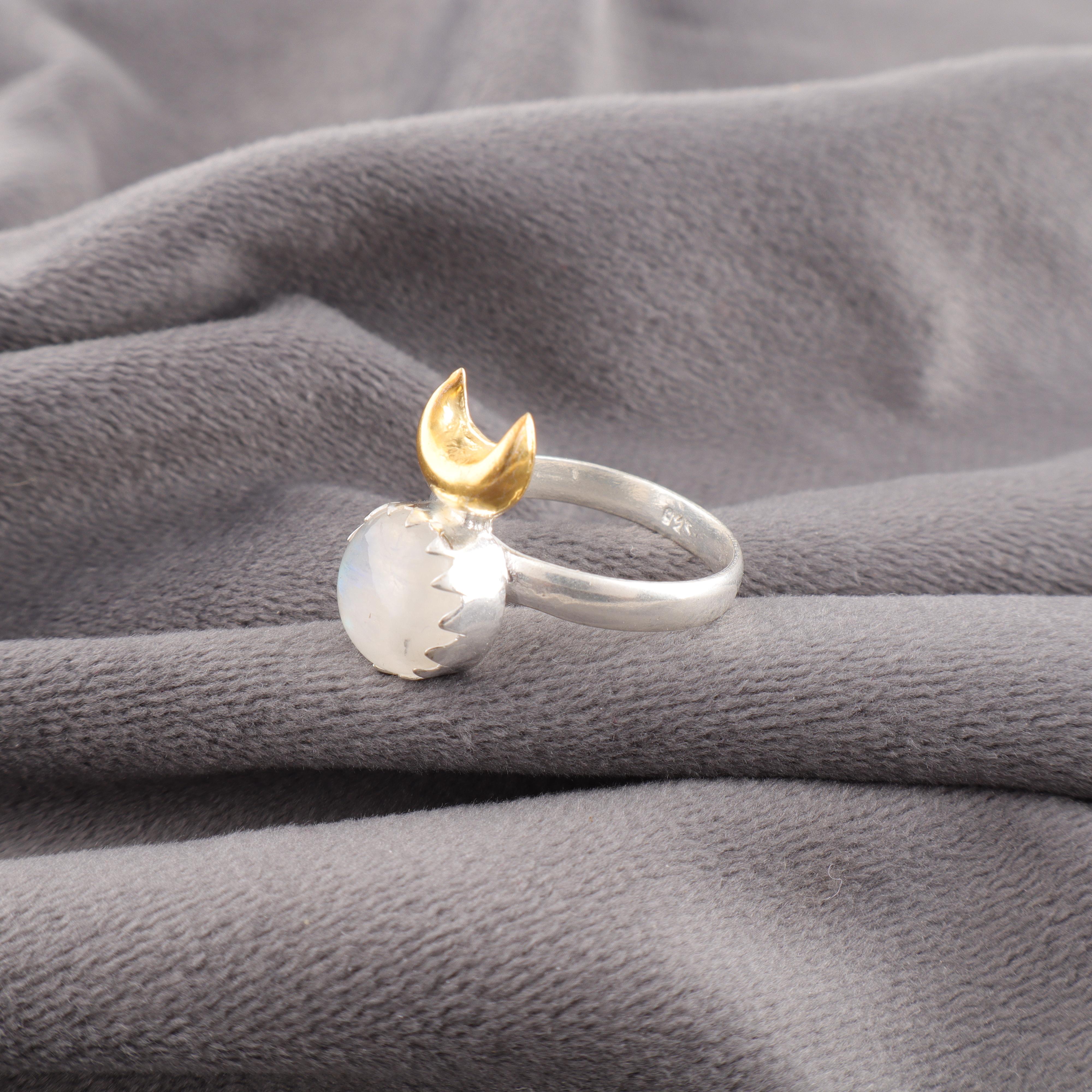 

Кольцо с радужным лунным камнем, Ювелирное изделие с драгоценным камнем, Кольцо из стерлингового серебра 925 пробы, Красивое кольцо ручной работы для женщин 12 белый