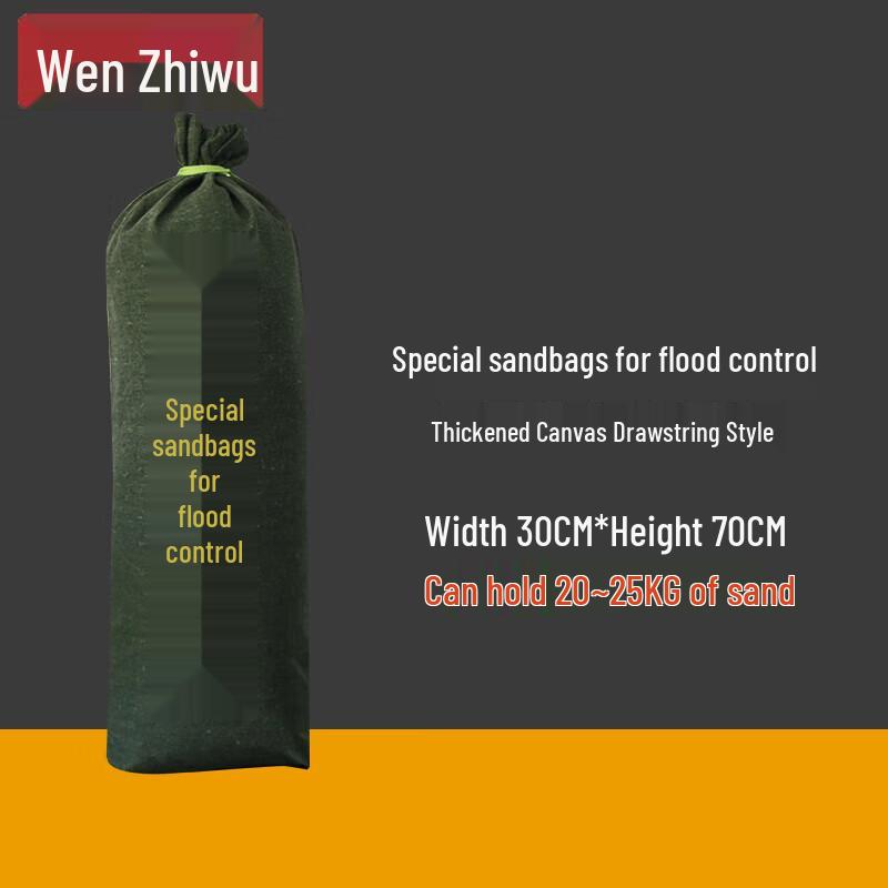 Wenzhiwu Reusable Canvas Flood Barrier Sandbags (10-Pack)