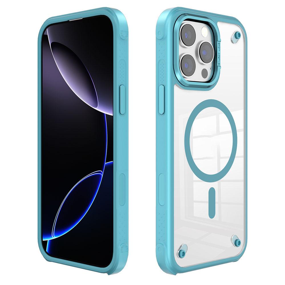 For iPhone 16 Pro Max Case Compatible with MagSafe Corner Protection PC+TPU Clear Back Cover