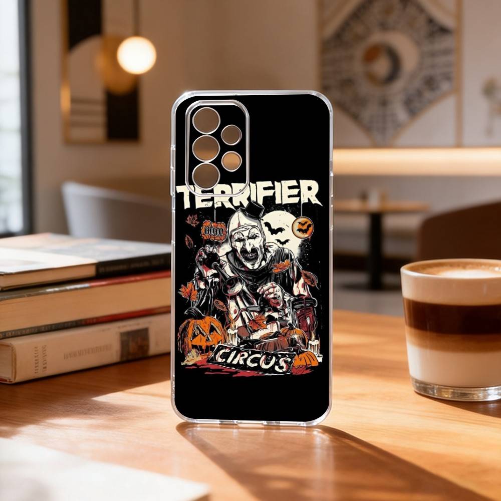 Art the Clown horror Terrifer Phone Case Transparent Silicone Soft For Samsung S25,S24,S21,S22,S23,S30,Ultra,S20,Plus,Fe