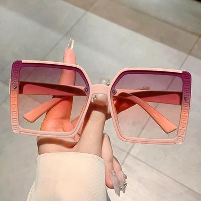 Modne Vintage Luksusowe Designerskie Kwadratowe Okulary Przeciwsłoneczne Damskie Punkowe Duża Oprawka Eleganckie Soczewki Ochrona UV400