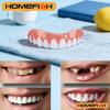 New False Teeth Silicone Upper & Lower Veneers Perfect Laugh Veneers Dentures Paste Fake Teeth Braces Comfortable Teeth