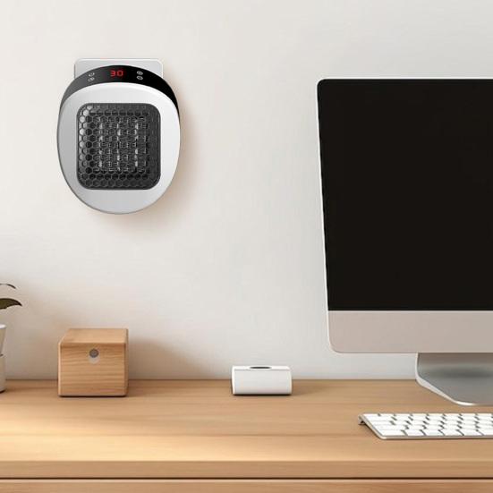 Wall-Mounted Space Heater with Adjustable Thermostat & Timer Quick Warmth Electric Heaters Portable Plug-in Room Heater for Bathroom Bedroom