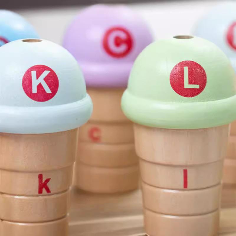 Children's Play Ice Cream Digital Building Blocks Stacked Music Tower Color Mathematical Operation Cognitive Educational Toy