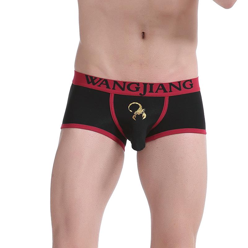 Men's Trendy Elephant Trunk Cotton Boxer Briefs (1027B)