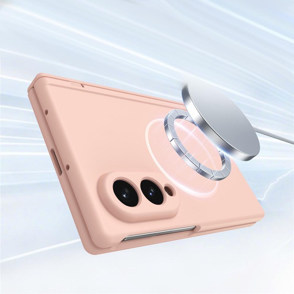 Samsung Galaxy Z Fold 8 case with external screen protector, MagSafe compatible, pink