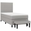 Maison Exclusive - Sommier à lattes de lit et matelas Gris clair 90x190 cm Tissu