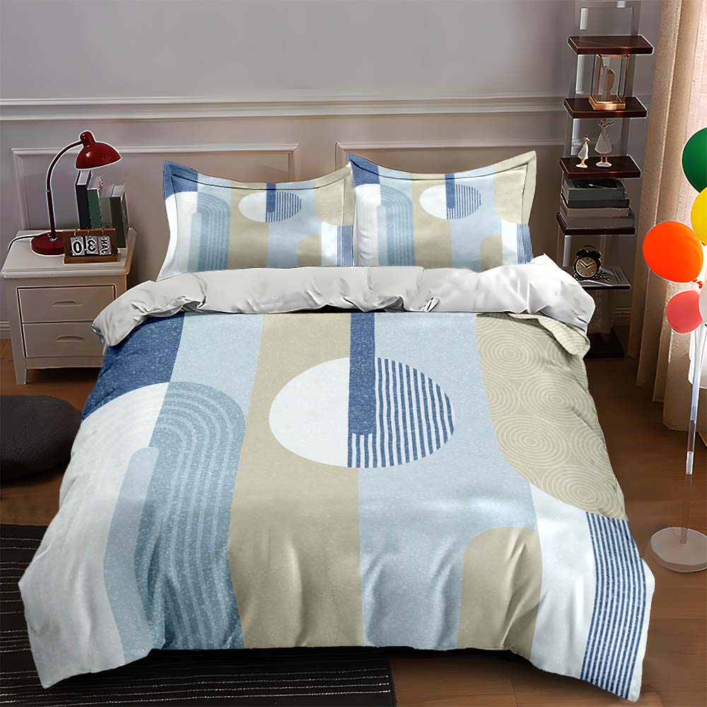 

Geometric abstract stripes. Bedding Duvet cover sets Duvet covers Pillowcases gifts (1 * Duvet Cover 2 * Pillowcases, without duvet insert) 135x200cm