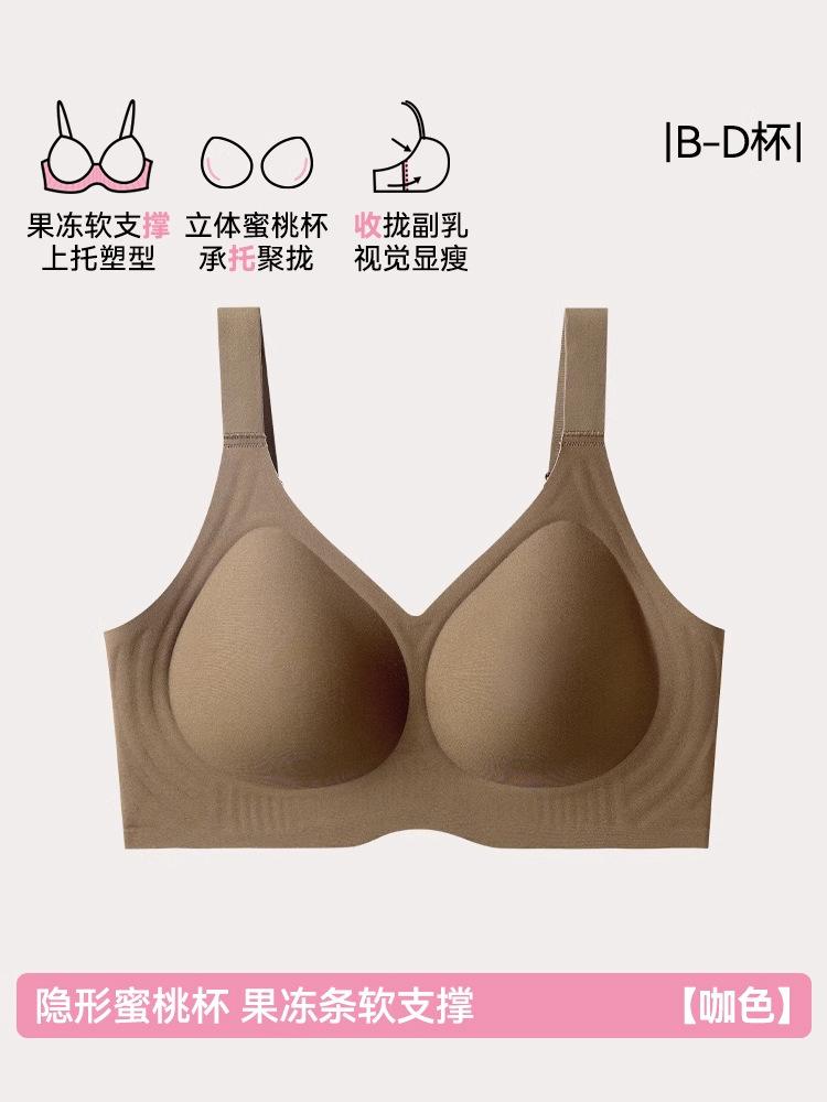 No steel rim, large size and seamless, summer thin style, adjustable breast top support bra