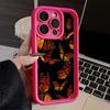 LZ4 Butterfly Art Design Silicone Phone Case for iPhone 11 13 14 15 16 Pro Max 7 8 16 Plus 12 Mini XS Max XR Shockproof Back Cover