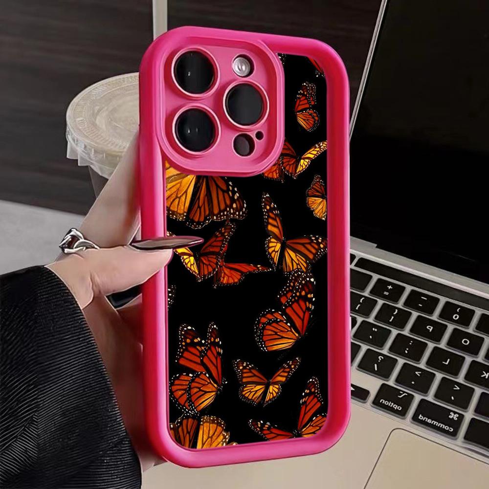 

LZ4 Butterfly art design силиконовый чехол для телефона iPhone 11 13 14 15 16 Pro Max 7 8 16 Plus 12 mini XS Max XR противоударный задний чехол for iPhone 16 Pro Max