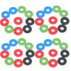 40PCS Rubber Material Guitar Strap Locks Black, Red, Green, Blue Bass Guitar Accessory  Bass Guitar